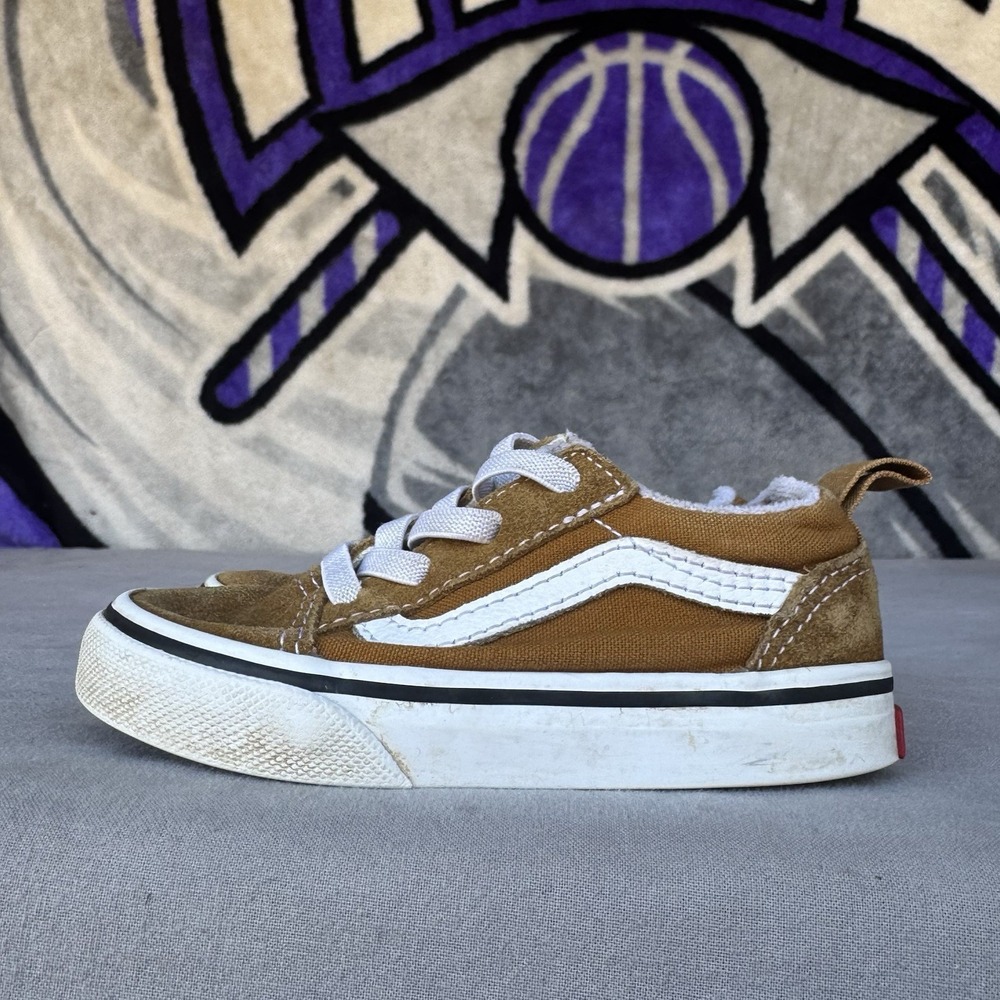 Size 6.5c - toddler vans sneakers Mustard Yellow Suede